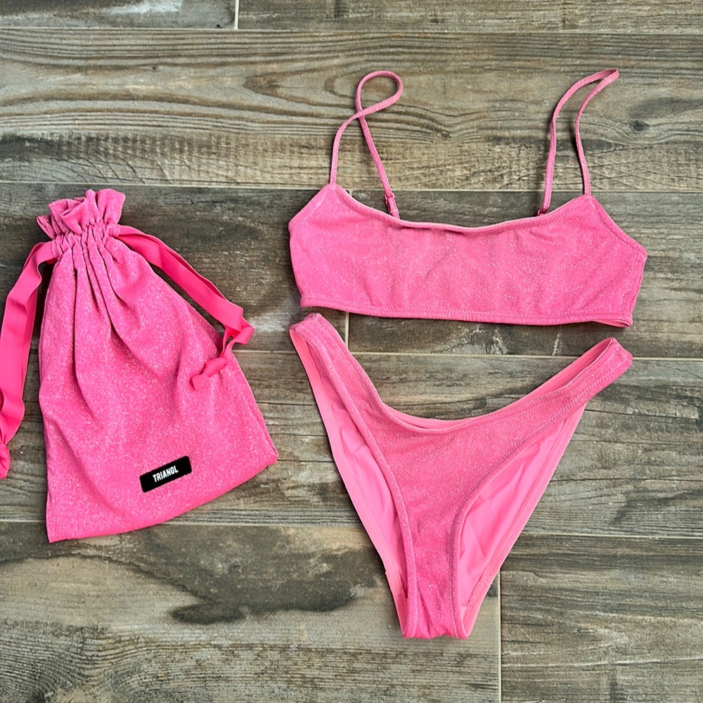 Triangl sparkle pink bikini